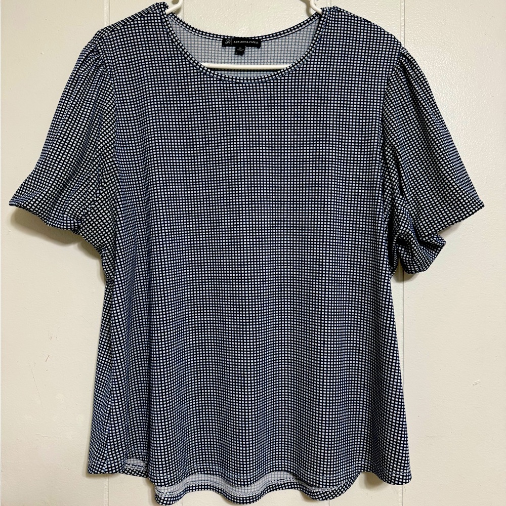 Adrianna Papell Women’s Checkered Print Top